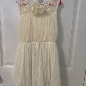 Girl lace dress, used once mint condition